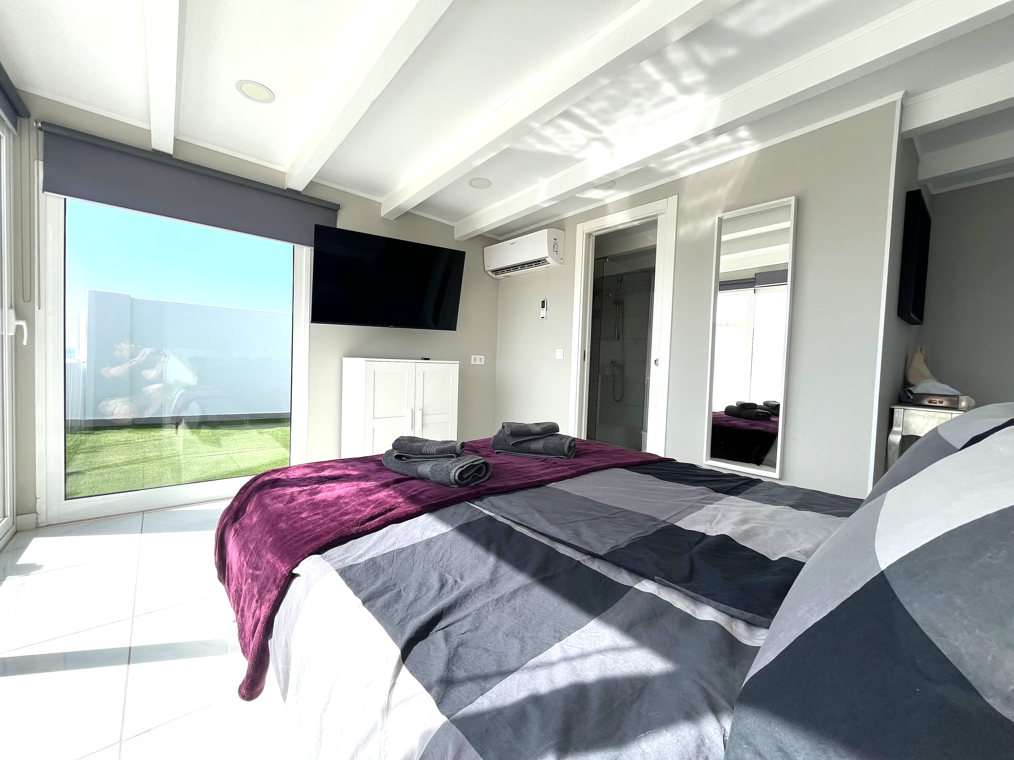 Cozy bedroom with natural light