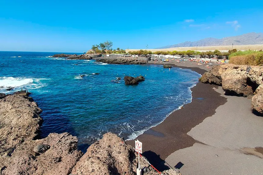 Alcalá beach with volcanic sand